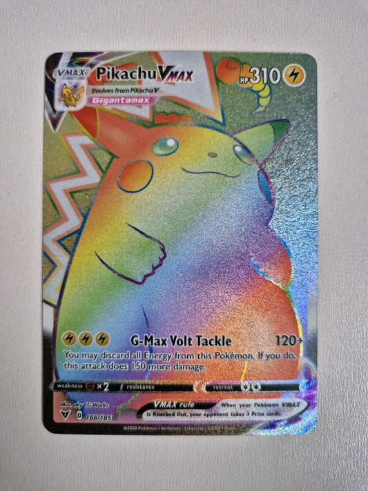 Pokémon TCG Pikachu VMAX Vivid Voltage 188/185 Holo Secret Rare Near Mint