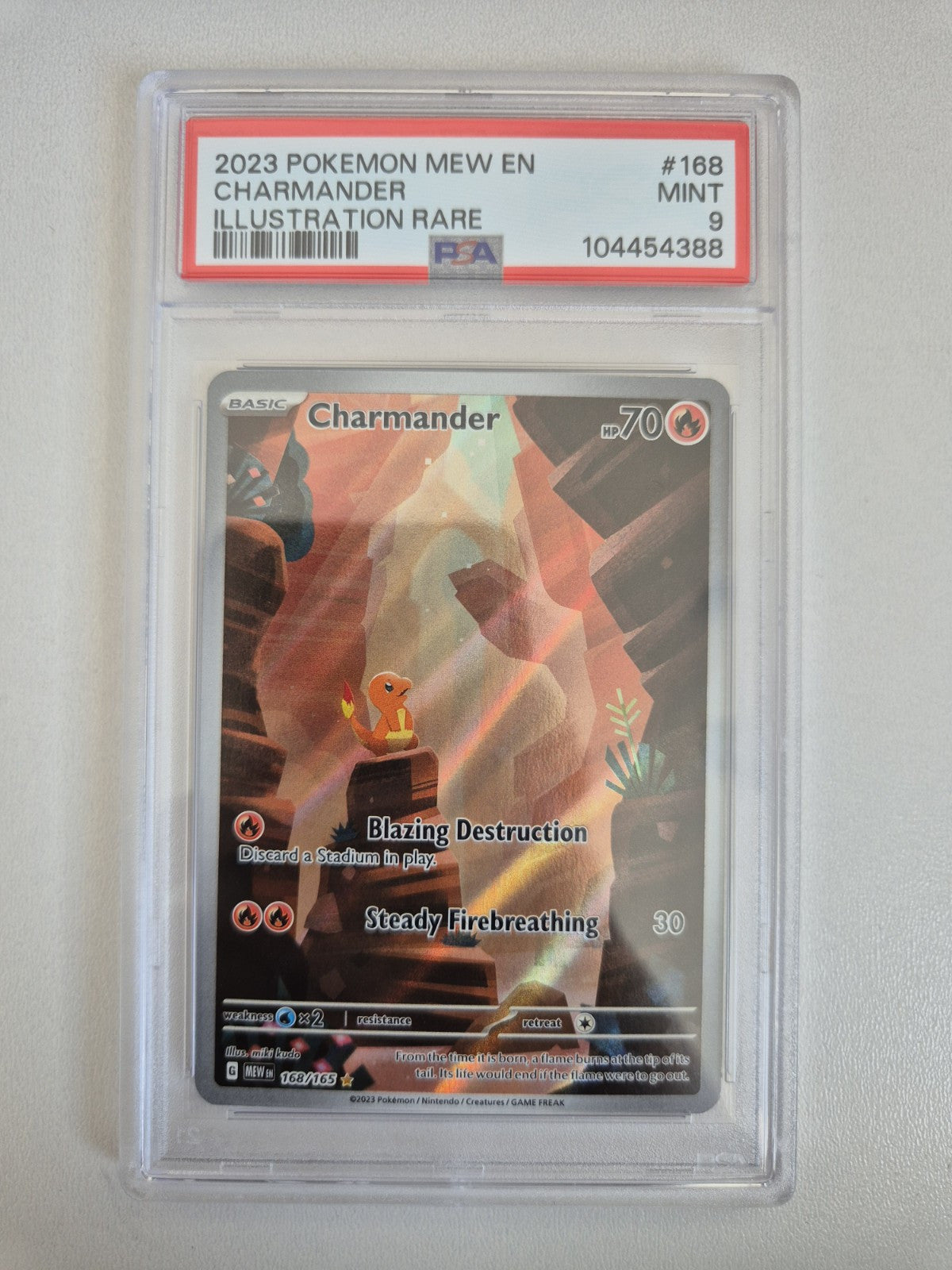 PSA 9 Charmander 168/165 Scarlet & Violet 151 English Pokemon Card IR MINT