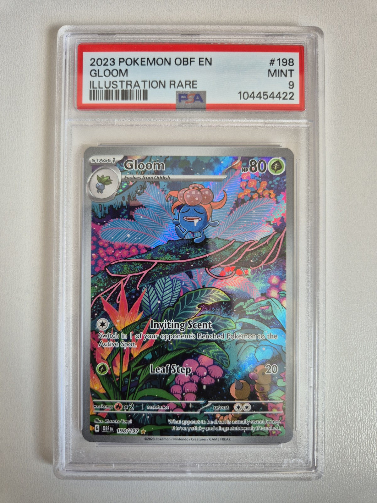 PSA 9 Gloom SV03 Obsidian Flames 198/197 Holo Illustration Rare Pokémon TCG