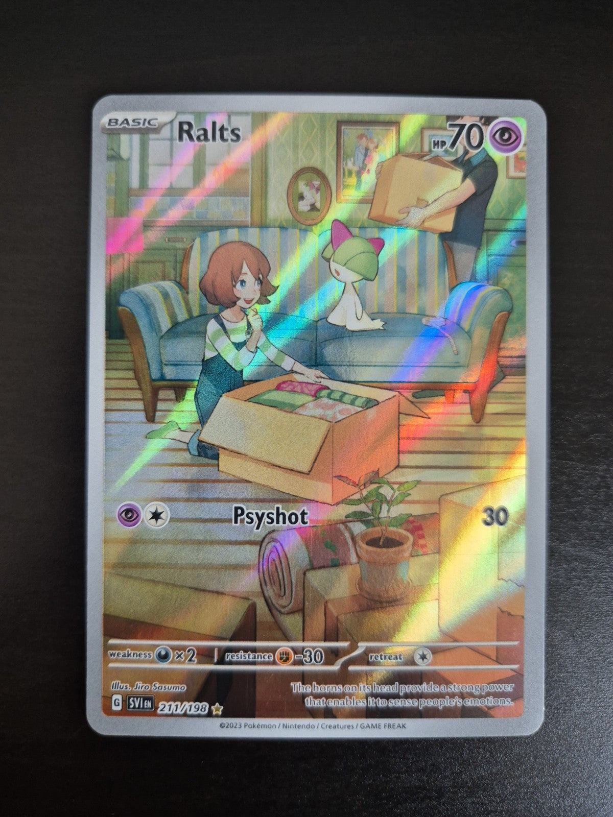 Ralts Scarlet & Violet Base Set 211/198 Holo Illustration Rare Pokémon TCG