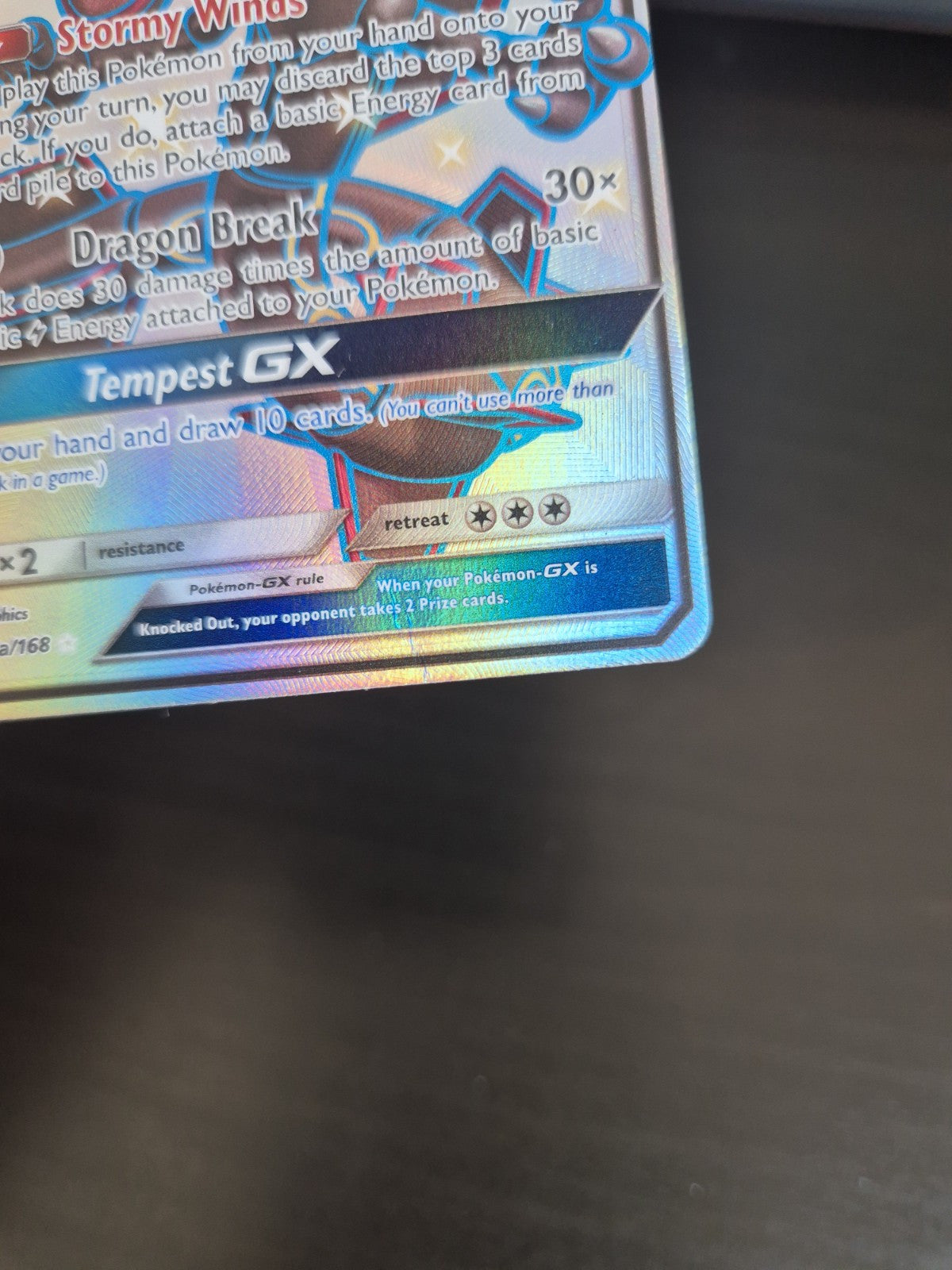 Rayquaza GX 177A/168 Hidden Fates Shiny Full Art Pokemon Near Mint (See Pics)