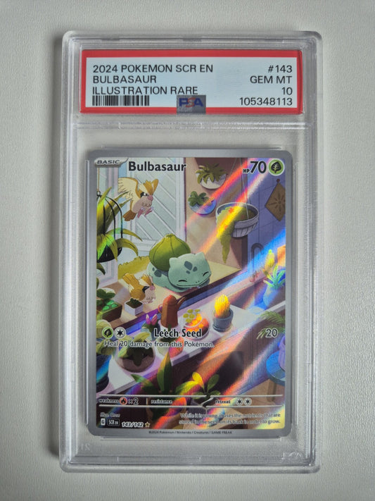PSA 10 Bulbasaur 143/142 Stellar Crown Illustration Rare Pokemon Card GEM MINT