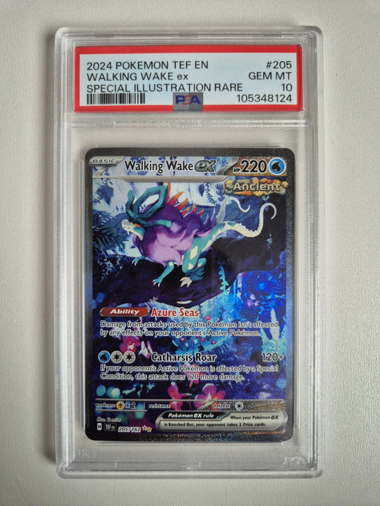 PSA 10 Walking Wake ex 205/162 Temporal Forces Special Illustration Pokemon Card