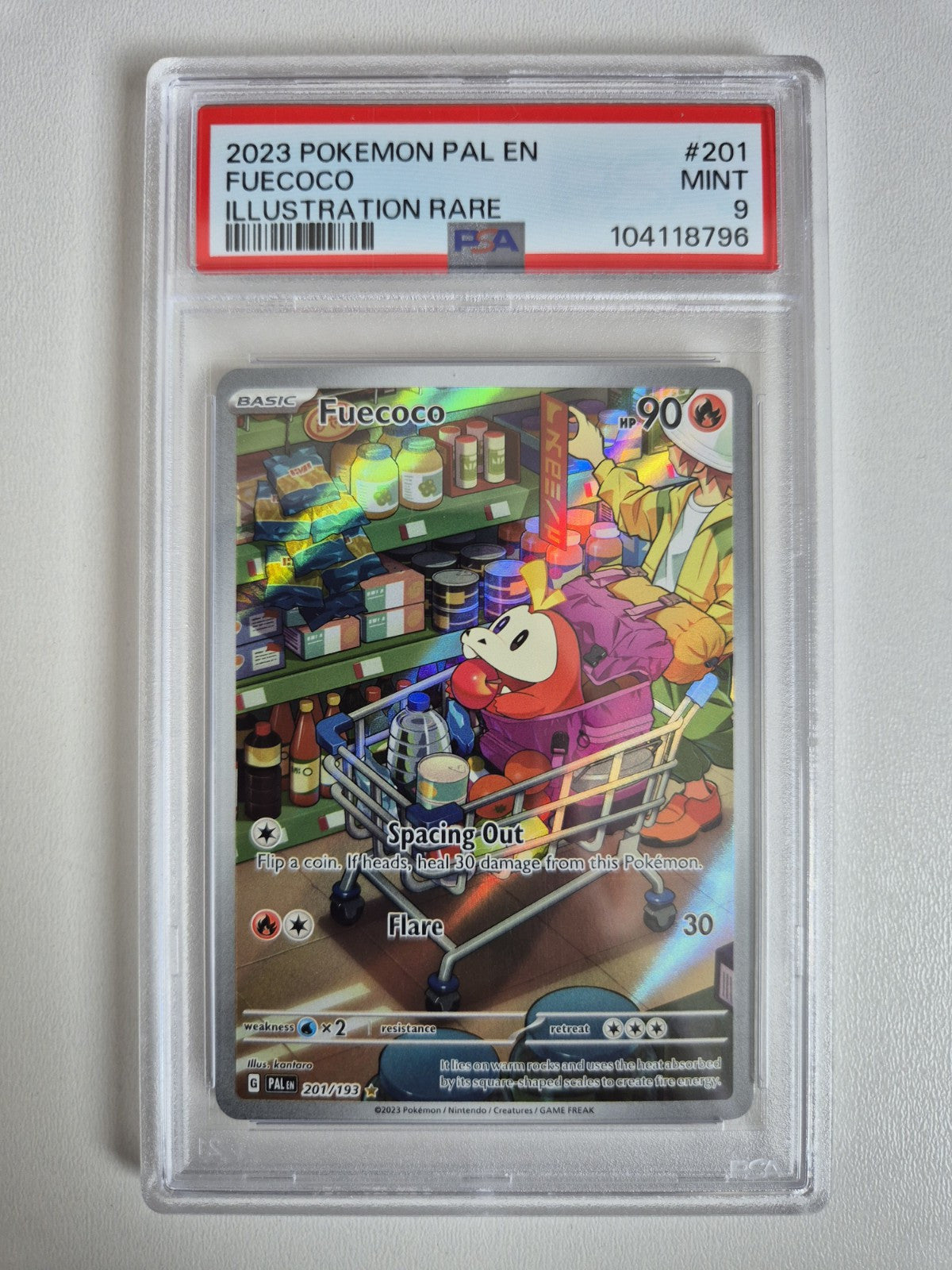 PSA 9 Fuecoco 201/193 Pokémon TCG Paldea Evolved Illustration Rare MINT