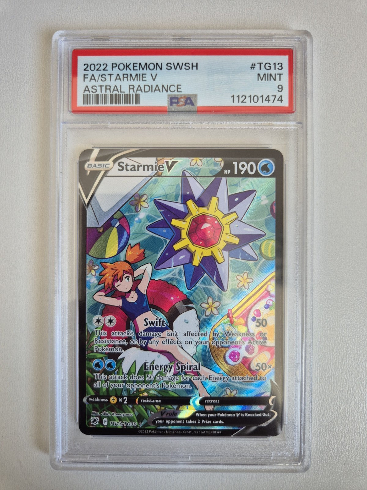 PSA 9 Starmie V TG13/TG30 Astral Radiance Trainer Gallery Pokemon TCG MINT