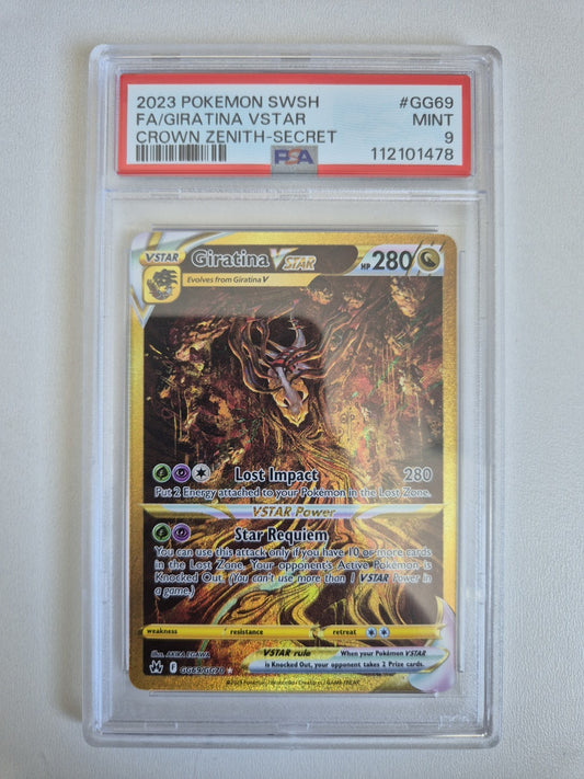 PSA 9 Giratina VSTAR GG69/GG70 Gold Secret Rare Pokemon Crown Zenith MINT