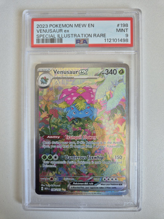 PSA 9 Venusaur EX 198/165 151 SIR Special Illustration Rare Pokemon Card MINT