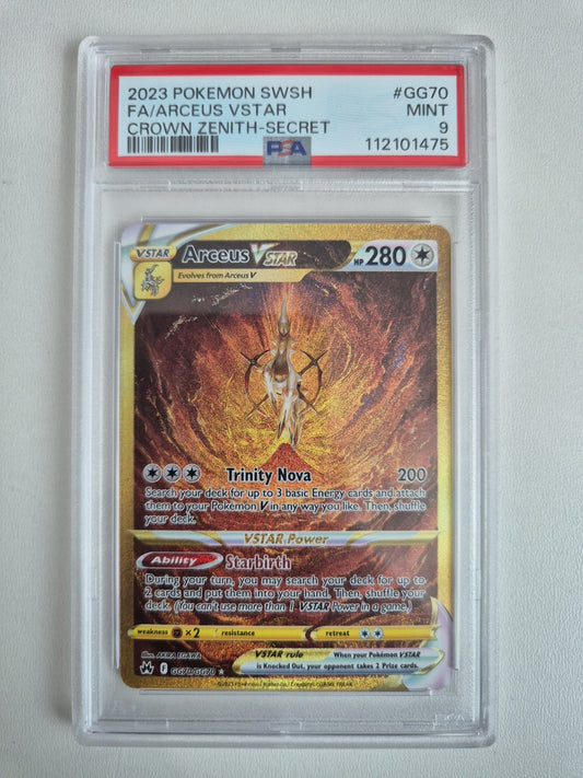 PSA 9 Arceus VSTAR GG70/GG70 Crown Zenith Full Art Secret Rare Pokemon MINT