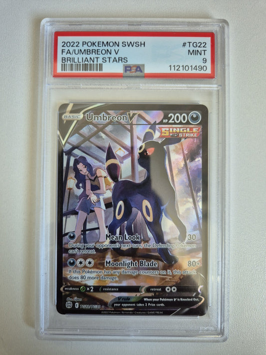 PSA 9 Umbreon V TG22/TG30 Brilliant Stars Trainer Gallery Full Art MINT