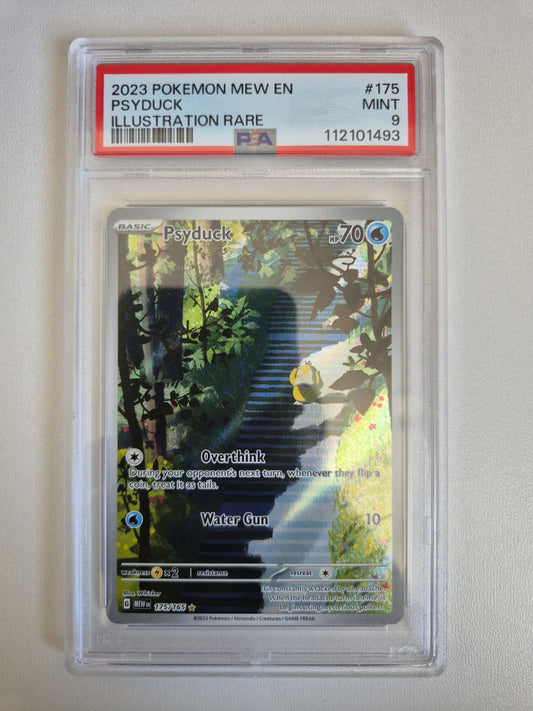 PSA 9 Psyduck 175/165 Illustration Rare Scarlet & Violet 151 Pokémon TCG MINT