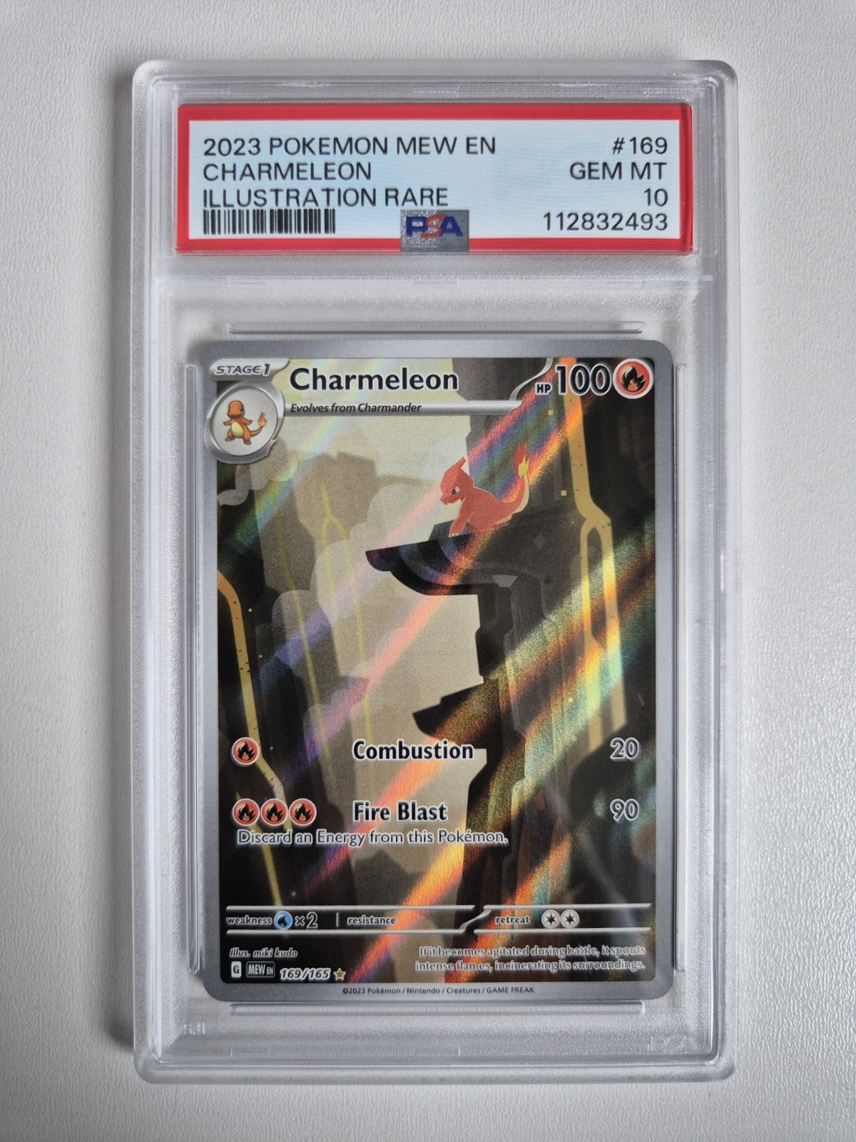 PSA 10 Charmeleon 169/165 English SV-151 Illustration Rare Pokémon GEM MINT