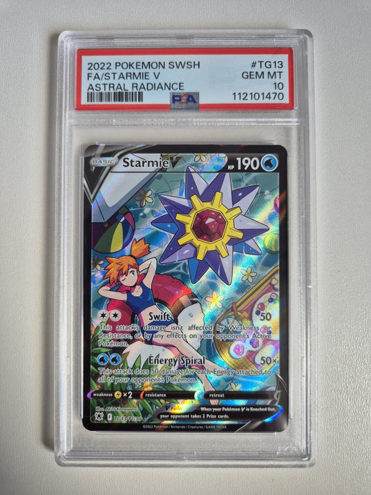 PSA 10 Starmie V Trainer Gallery #TG13 Astral Radiance 2022 Pokemon GEM MINT