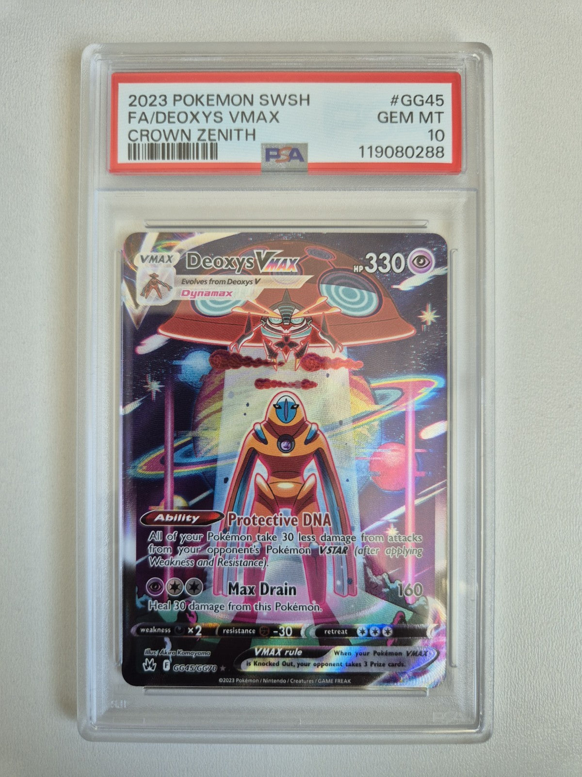 PSA 10 Deoxys VMAX GG45/GG70 Crown Zenith Galarian Gallery Pokemon GEM MINT