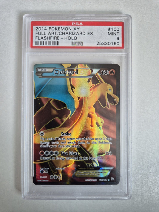 PSA 9 Charizard EX 100/106 XY Flashfire Full Art Pokémon TCG 2014 MINT