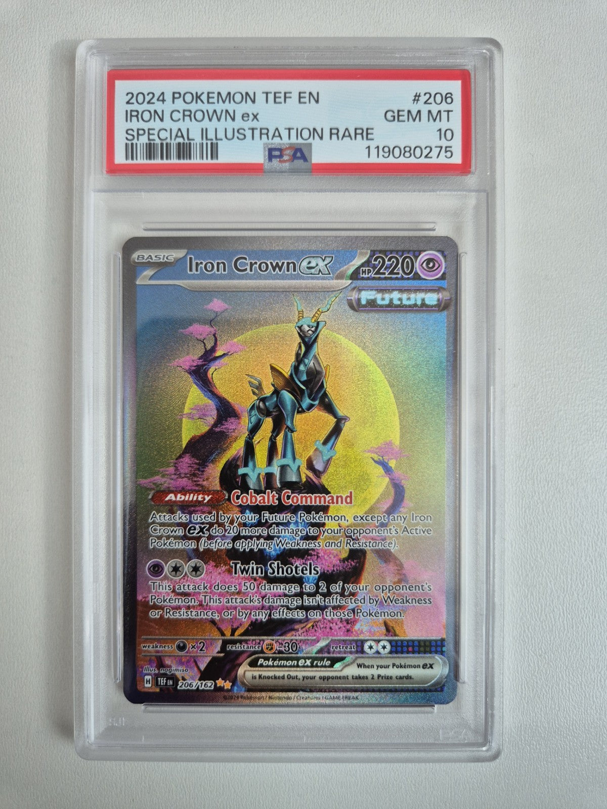 PSA 10 Iron Crown ex 206/162 Temporal Forces Ultra Rare SIR Pokemon TCG MINT