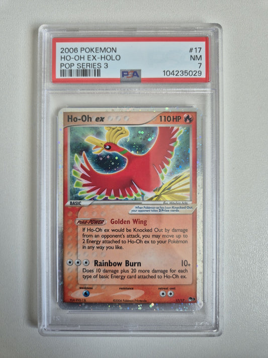 PSA 7 Ho-Oh ex Pop Series 3 17/17 Holo Pokemon TCG 2006 Ultra Rare NEAR MINT