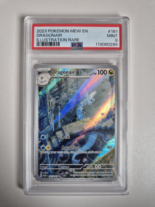PSA 9 Dragonair 181/165 Scarlet & Violet 151 Holo Illustration Rare Pokémon MINT