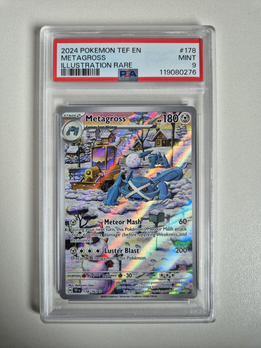 PSA 9 Metagross 178/162 Temporal Forces Illustration Rare Pokémon Card MINT