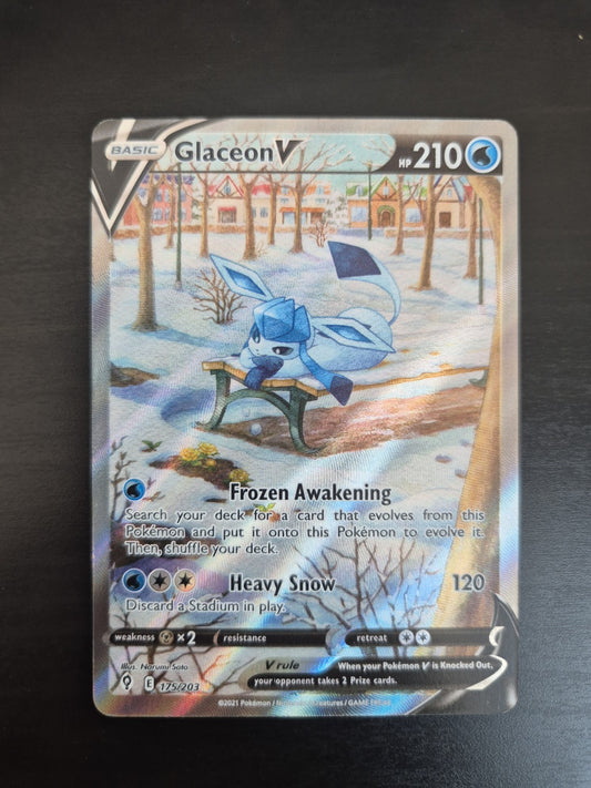 Glaceon V Evolving Skies Alternate Full Art Ultra Rare 175/203 Pokemon TCG NM