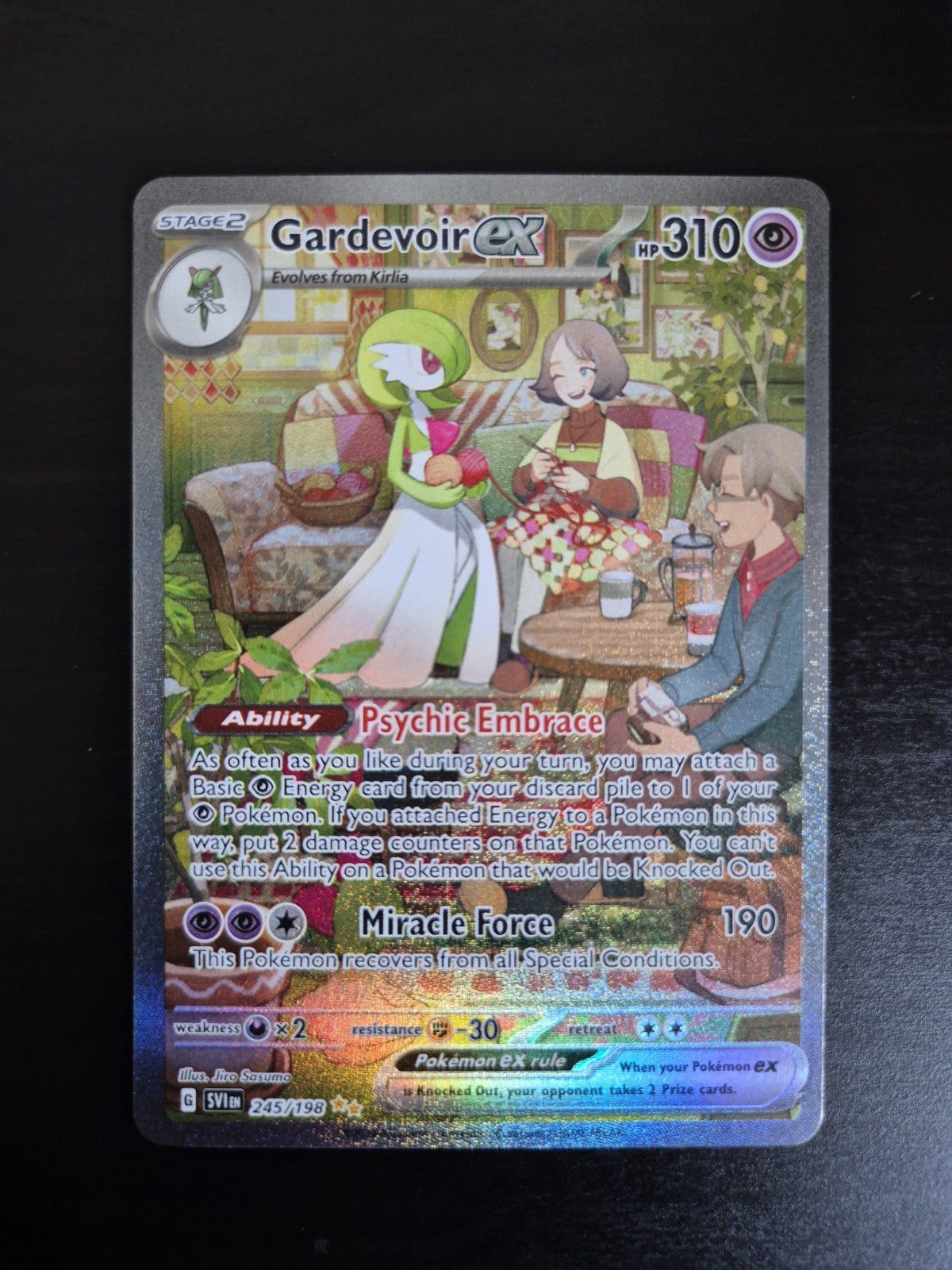 Gardevoir ex Holo Card 245/198 Scarlet Violet Base Set SIR Near Mint Condition