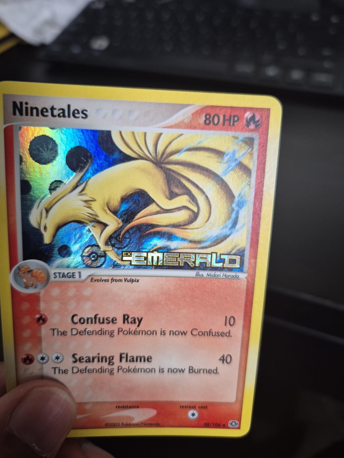 Ninetales 38/106 EX Emerald Stamped Reverse Holo Rare 2005 Pokémon - LP