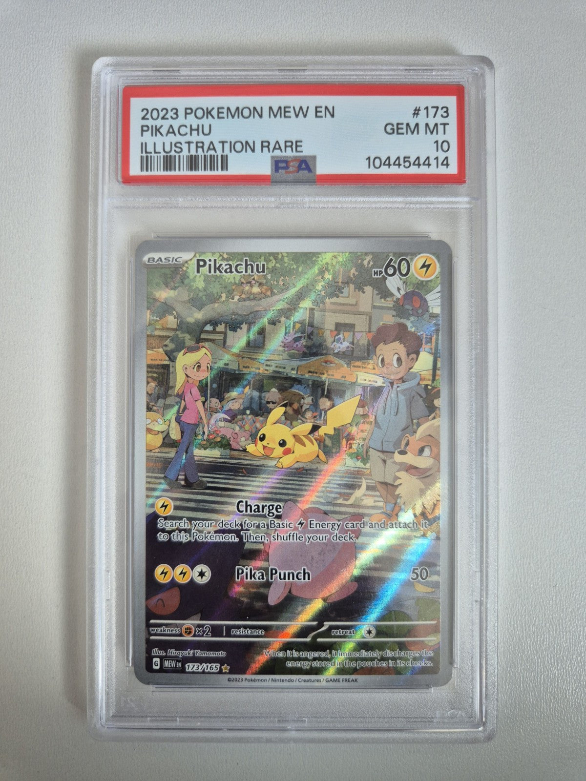 PSA 10 Pikachu Scarlet & Violet 151 - 173/165 Holo Illustration Rare Gem Mint 💎