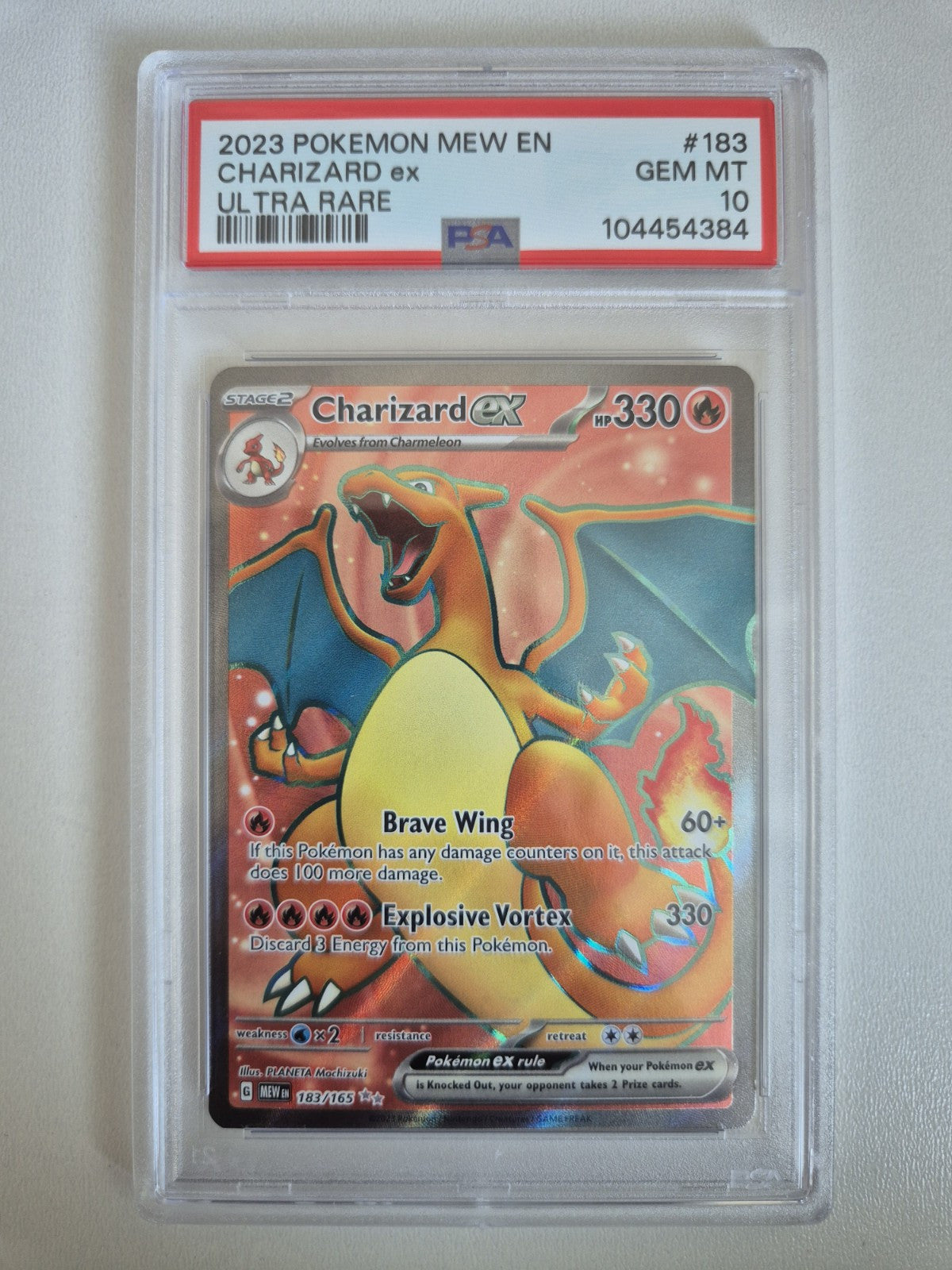 PSA 10 Charizard ex #183 Scarlet And Violet 151 Pokémon Full Art GEM MINT