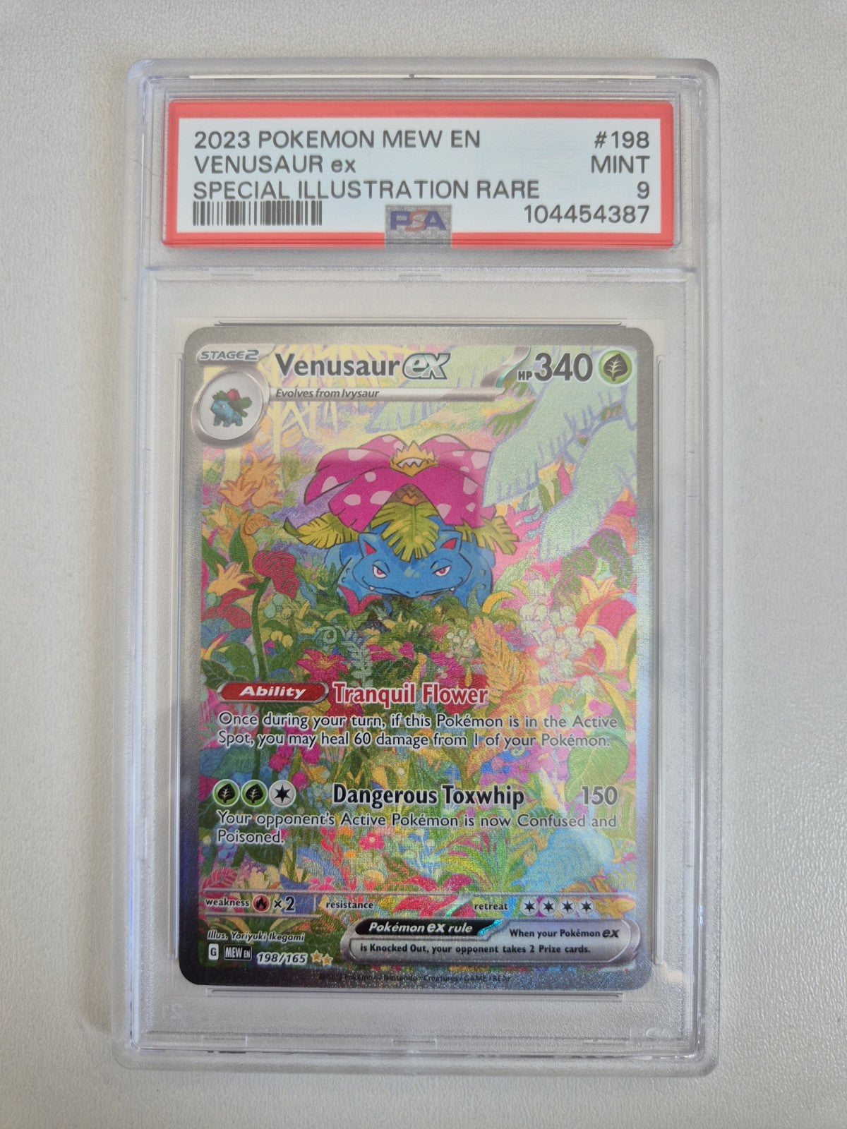 PSA 9 Venusaur ex 198/165 Scarlet & Violet 151 English Pokemon Card SIR MINT