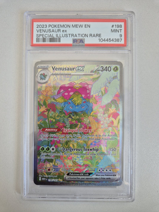 PSA 9 Venusaur ex 198/165 Scarlet & Violet 151 English Pokemon Card SIR MINT