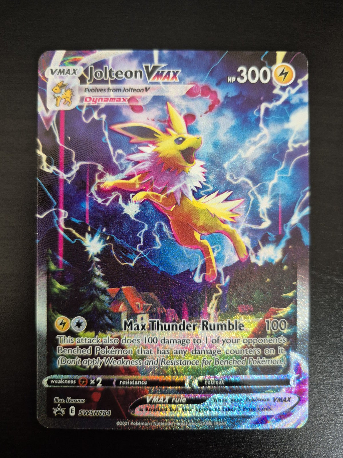 Pokemon TCG: Jolteon VMax SWSH184 Premium Collection Promo Alternative Art