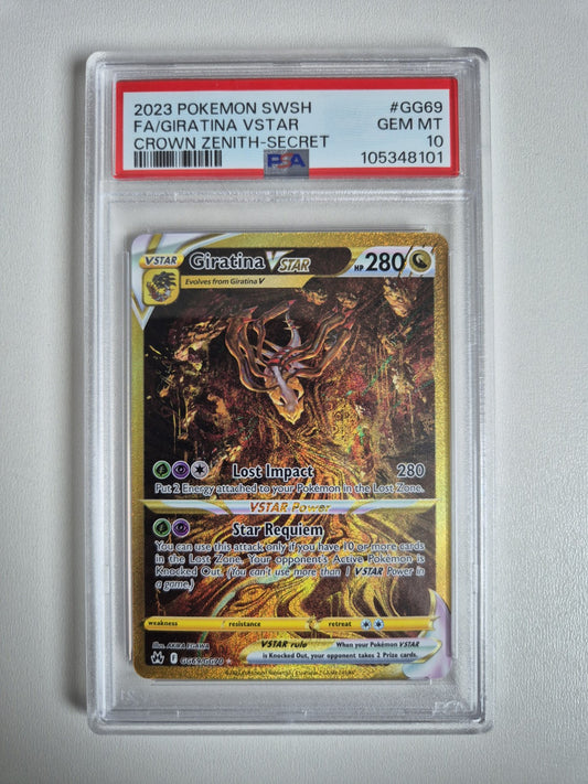 PSA 10 Giratina VSTAR GG69/GG70 Gold Alt Secret Pokemon Crown Zenith GEM MINT