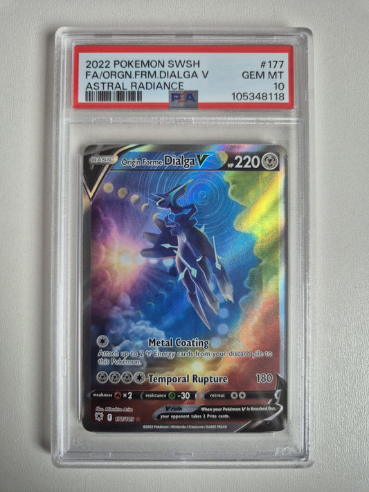 PSA 10 Origin Forme Dialga V 177/189 Alternate Art Astral Radiance 2022 GEM MINT