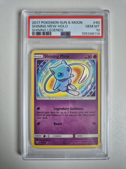 PSA 10 Shining Mew Shining Legends Ultra Rare Holo #40 Pokemon Gem Mint