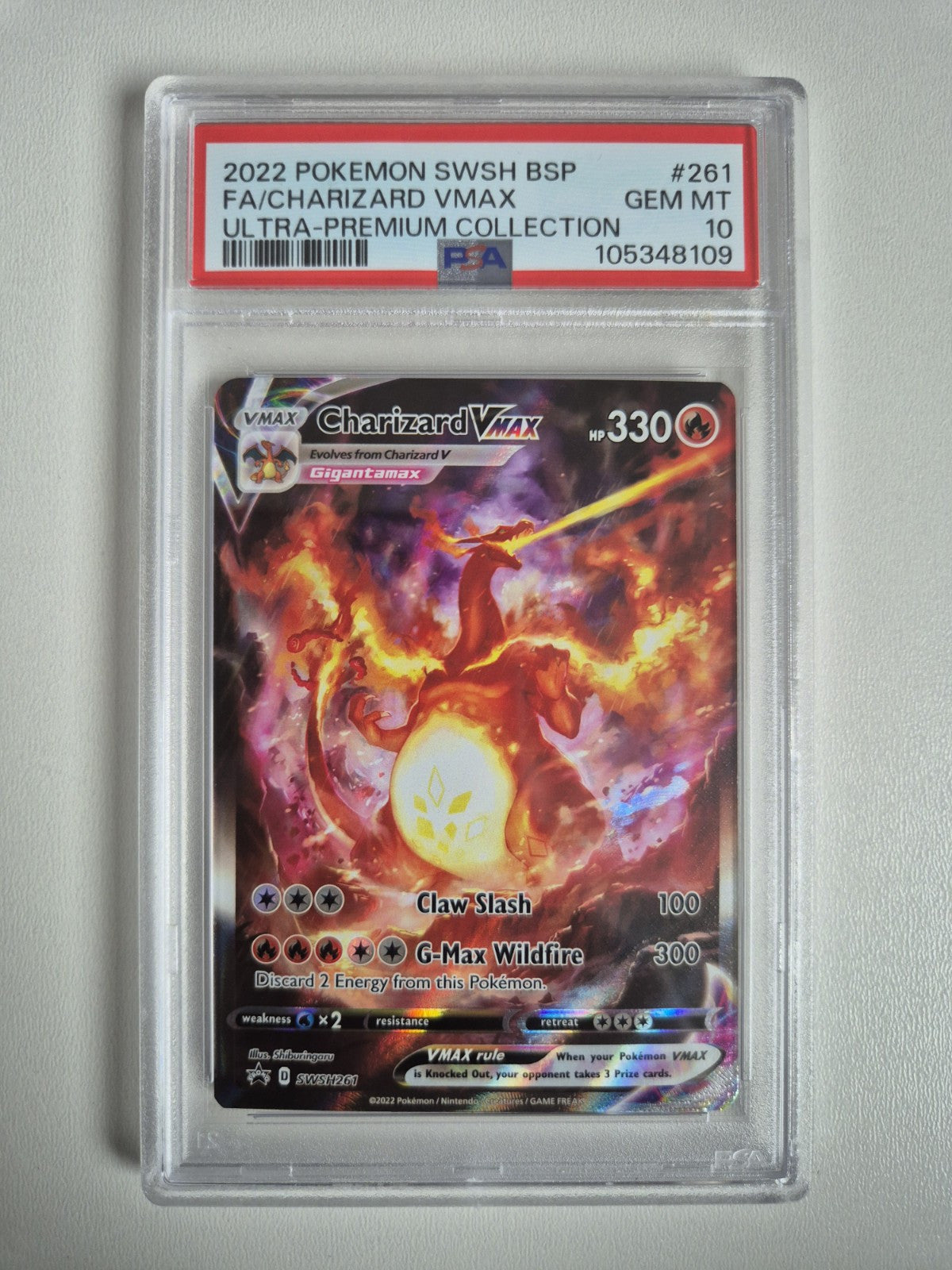 PSA 10 Charizard VMAX SWSH Black Star Promo UPC SWSH261 Alt Art Full Art Pokémon