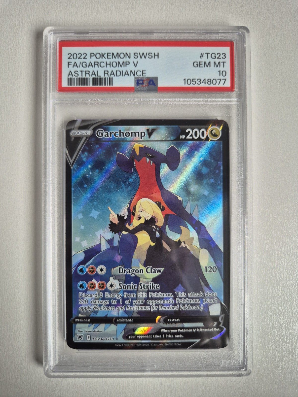 Pokemon TCG Garchomp V TG23/TG30 Astral Radiance PSA 10 Gem Mint
