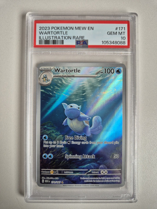 PSA 10 Wartortle Illustration Rare 171/165 Pokemon 151 English 2023 GEM MINT