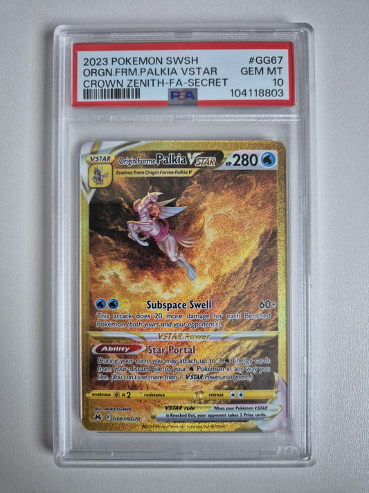 PSA 10 Origin Forme Palkia Vstar GG67/GG70 Crown Zenith Holo Pokemon GEM MINT