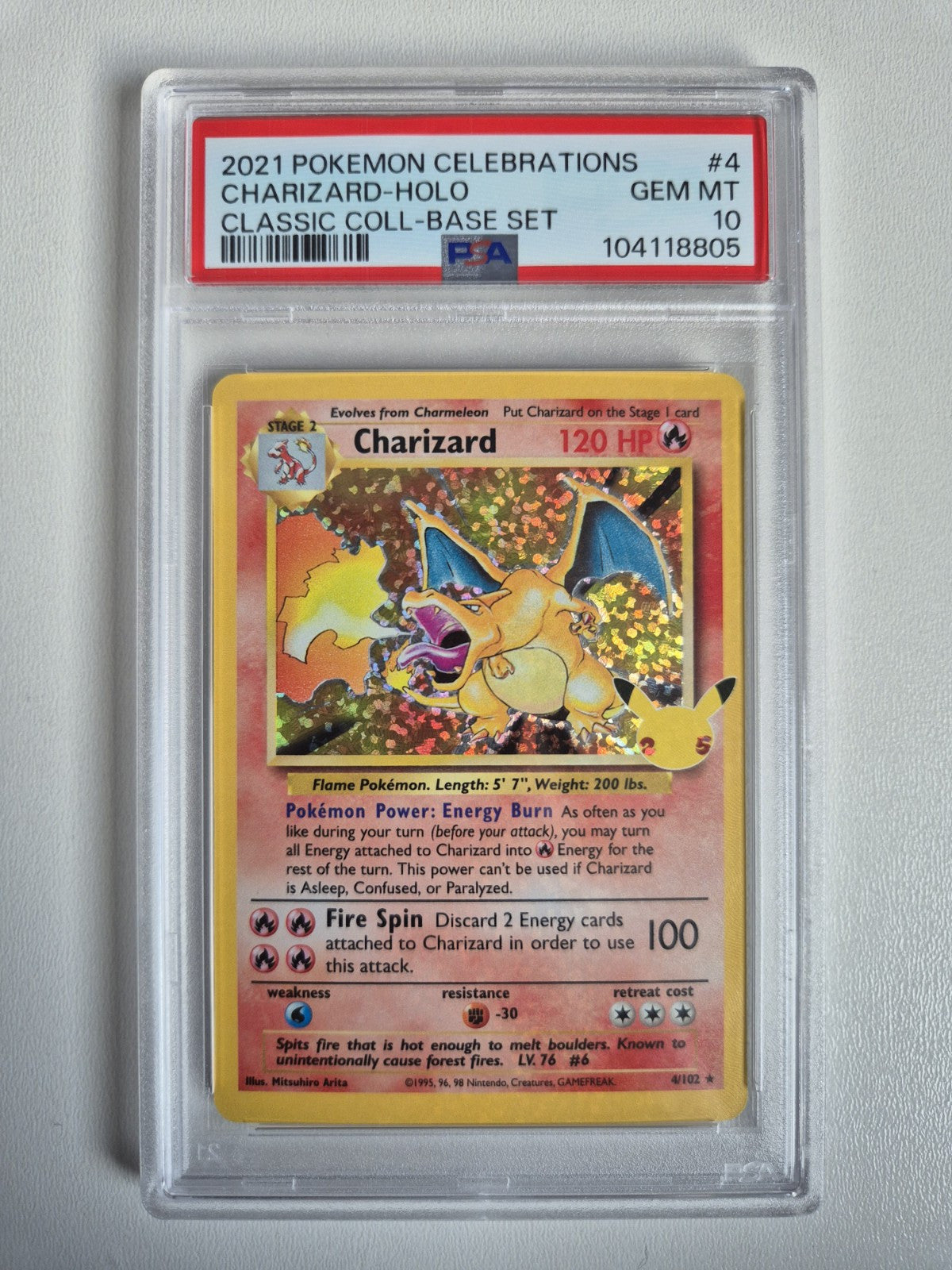 PSA 10 Charizard Celebrations 4/102 Ultra Rare Pokémon Card GEM MINT