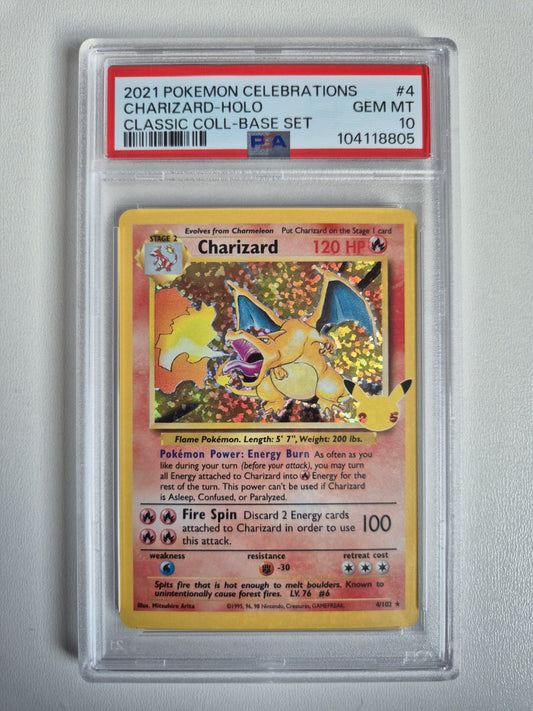 PSA 10 Charizard Celebrations 4/102 Ultra Rare Pokémon Card GEM MINT