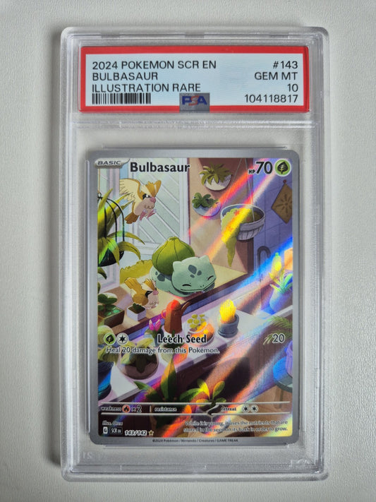PSA 10 Bulbasaur 143/142 Stellar Crown Illustration Rare Pokemon TCG GEM MINT