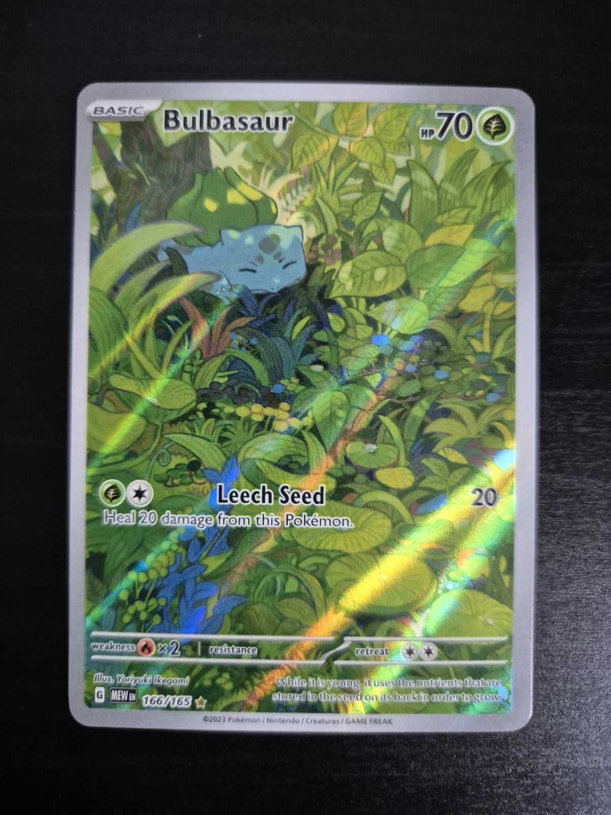 Pokémon TCG Bulbasaur Scarlet & Violet-151 166/165 Holo Illustration Rare