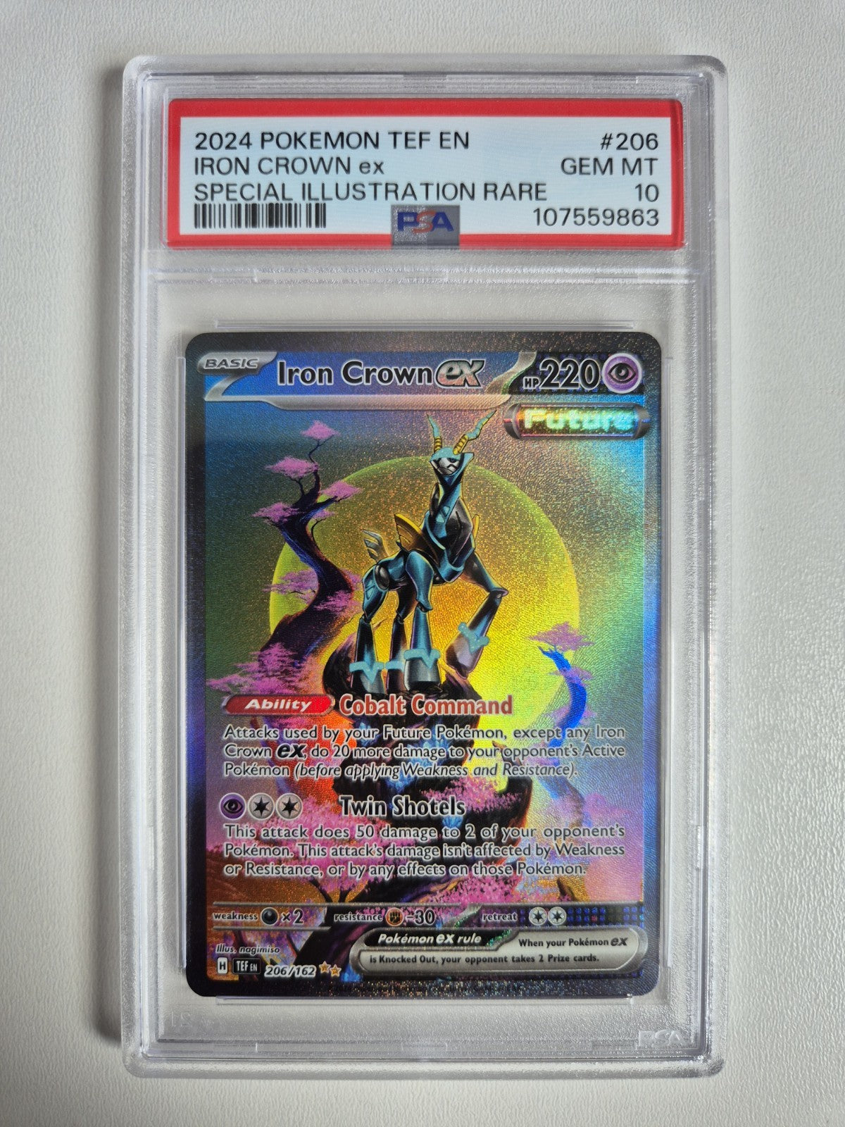 PSA 10 Iron Crown Ex 206/162 Special Illustration Rare Temporal Forces Pokemon