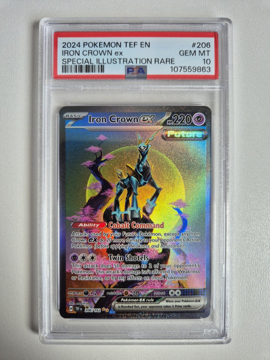 PSA 10 Iron Crown Ex 206/162 Special Illustration Rare Temporal Forces Pokemon