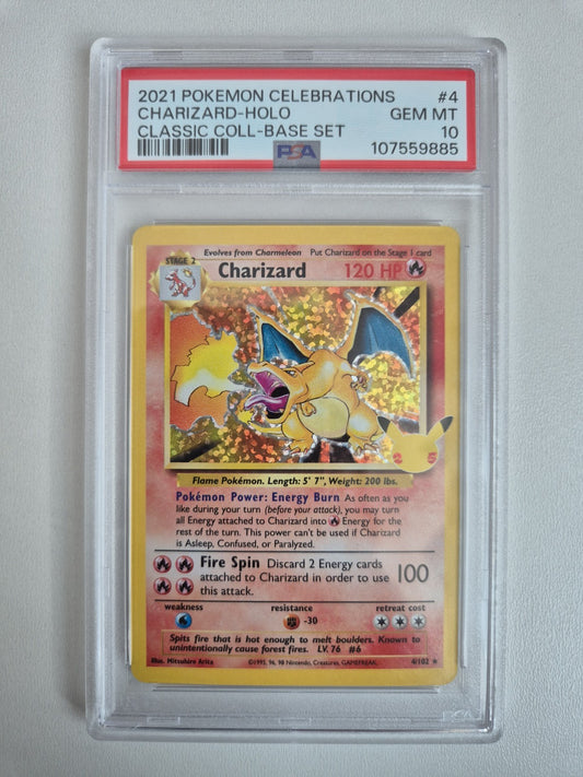 PSA 10 Charizard 4/102 Celebrations Ultra Rare Pokémon TCG GEM MINT