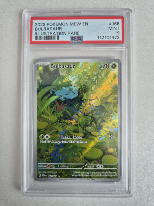 PSA 9 Bulbasaur 166/165 Scarlet & Violet 151 Holo Illustration Rare Pokemon MINT
