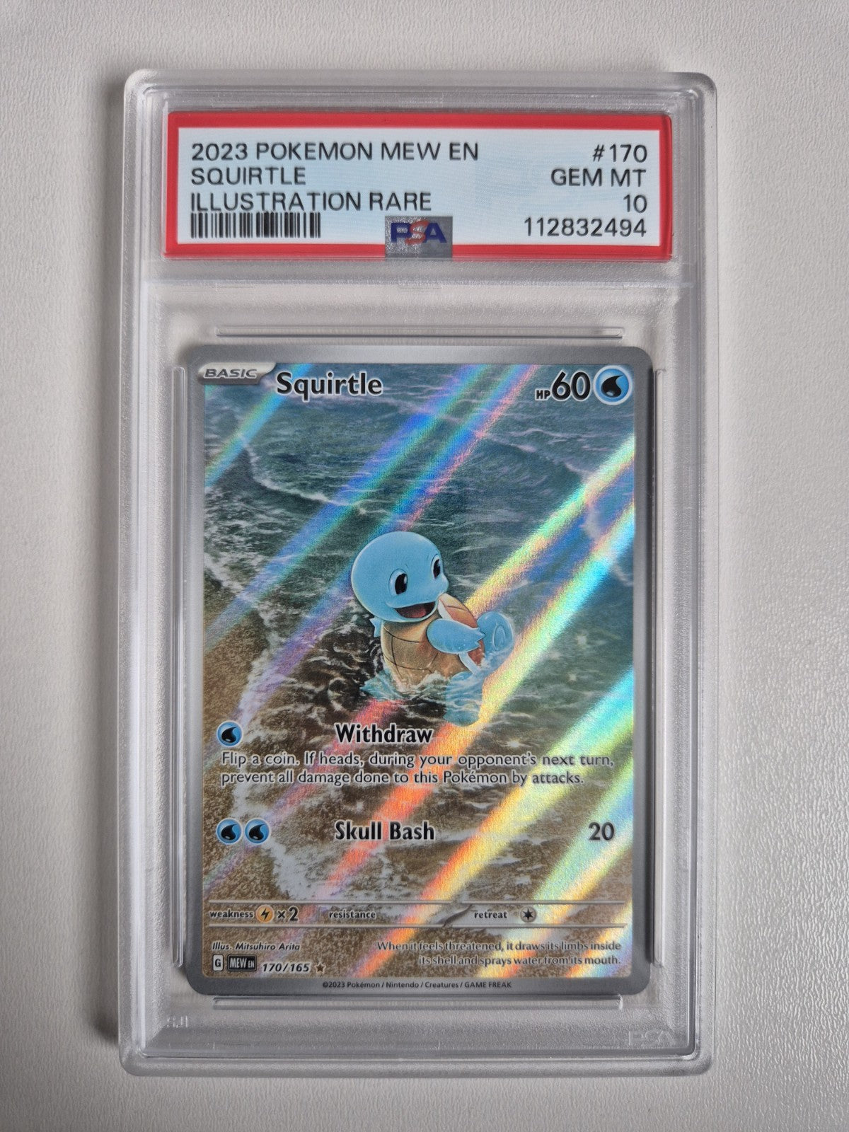 PSA 10 Squirtle 170/165 Scarlet & Violet 151  Holo Illustration Rare Pokémon