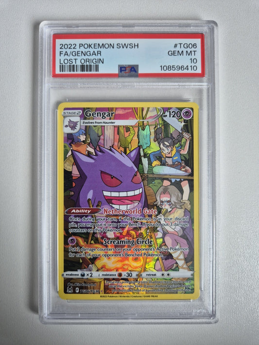 PSA 10 Gengar TG06 Lost Origin Trainer Gallery Sword & Shield GEM MINT