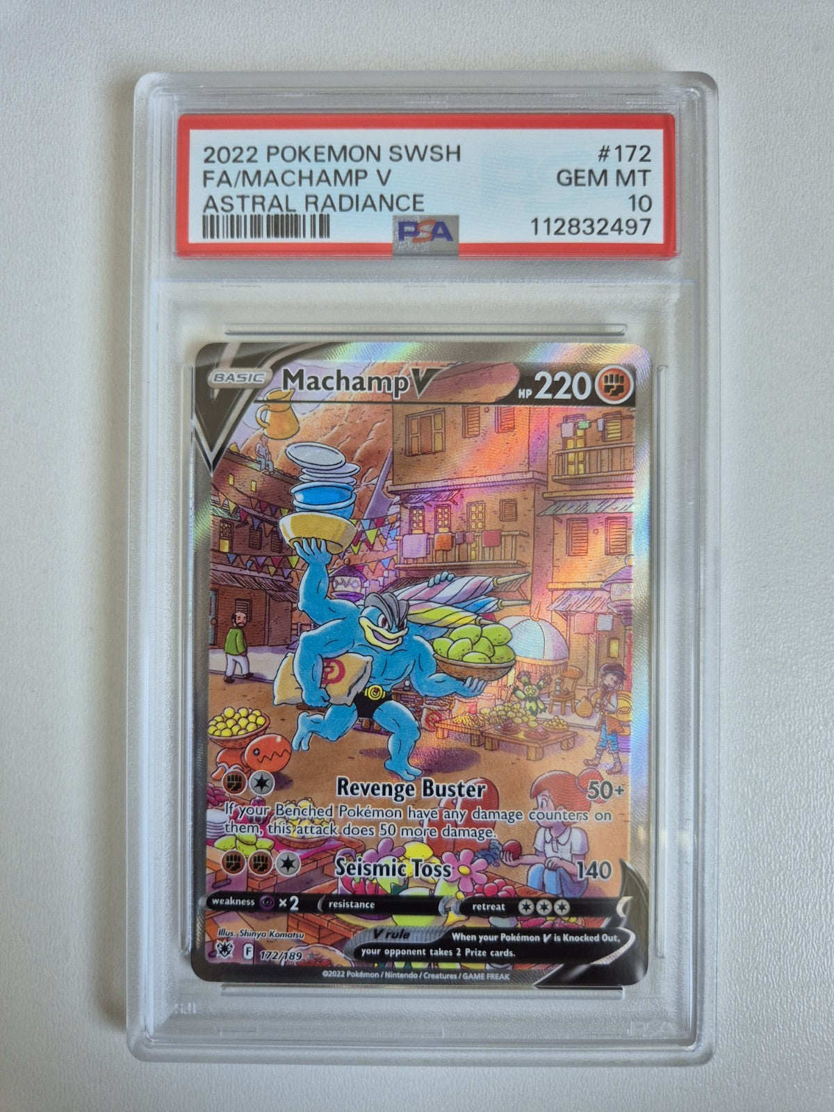 PSA 10 Machamp V Sword & Shield Astral Radiance 172/189 Alternate Art GEM MINT