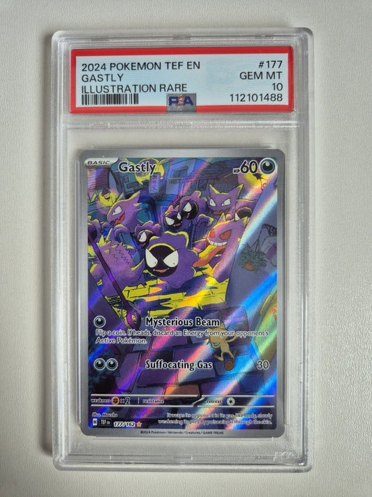 PSA 10 Gastly 177/162 Scarlet & Violet Temporal Forces IR Pokemon TCG GEM MINT