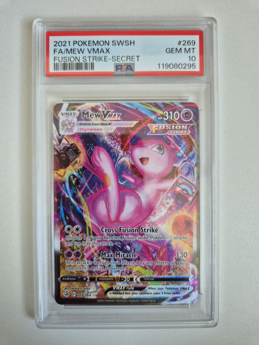 PSA 10 Mew VMAX 269/264 Fusion Strike SwSh Alternate Art Pokemon GEM MINT
